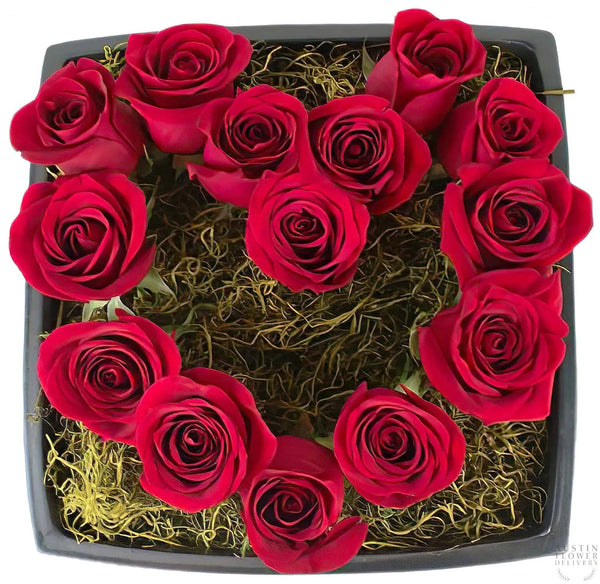 Boxed Heart Flower Arrangement