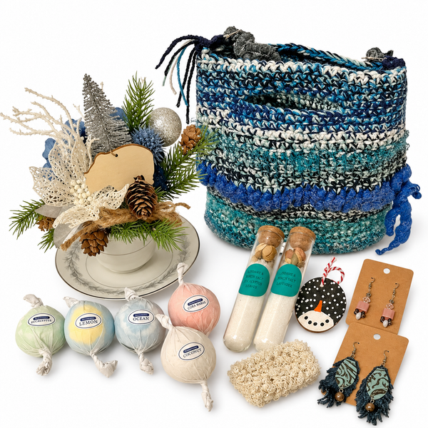 Winter Blues Gift Basket