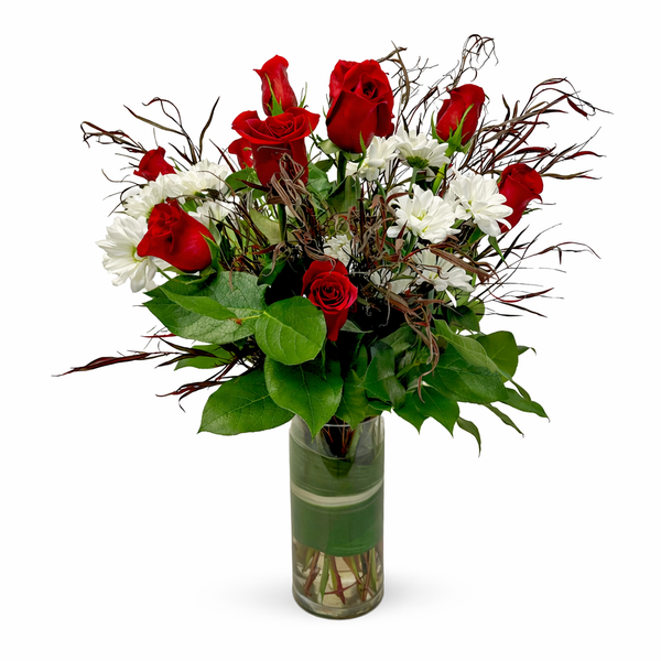 Daisies and Roses Flower Arrangement