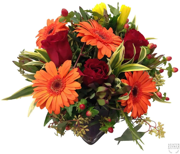 Orange Gerbera Daisy Mix Flower Arrangement