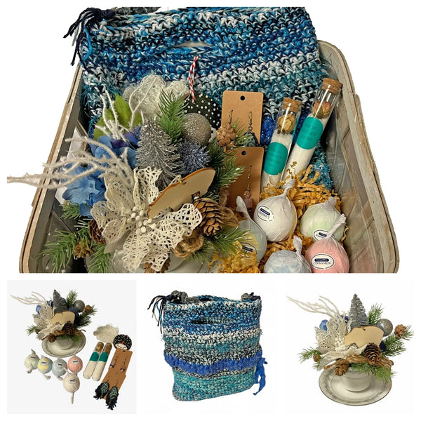 Winter Blues Gift Basket