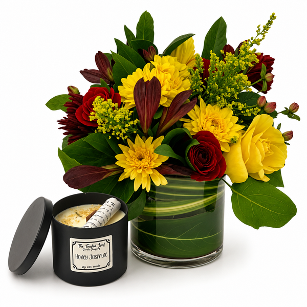 Curious George Floral Arrangement and Candle