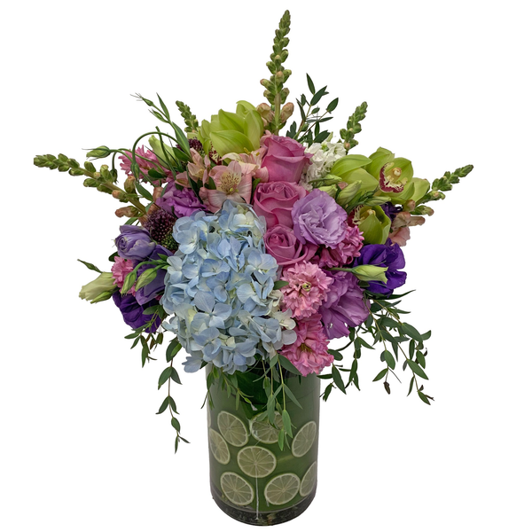 Limes & Flowers Mix Arrangement