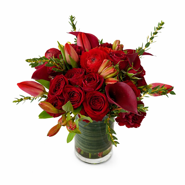 Lipstick Reds Flower Arrangement